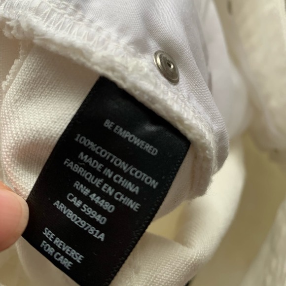 NWT AFRM Distressed White Skinny Jeans. Size 25 - Picture 7 of 7